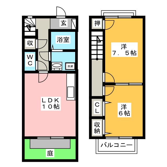 ブランシェヒロ　Ａの間取り