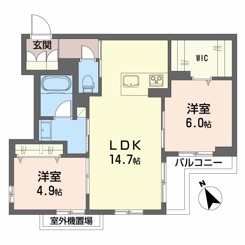 アベニール神通の間取り