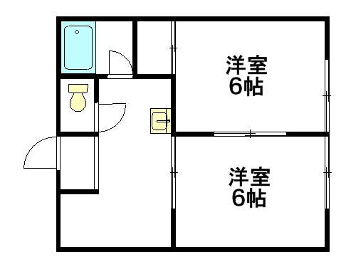 七塚ハイツAの間取り