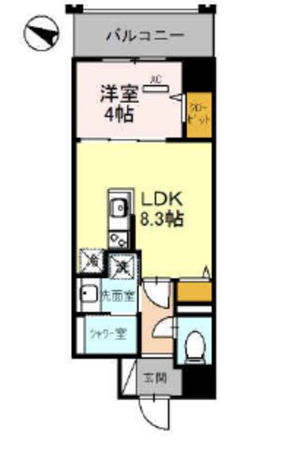 大阪市西淀川区柏里のマンションの間取り