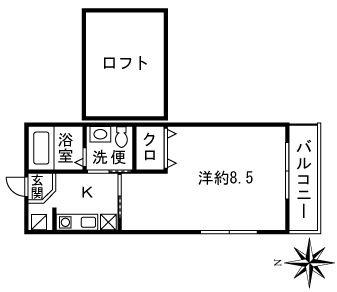 藤沢市長後のアパートの間取り