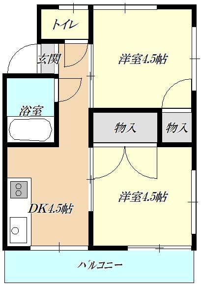 美鈴マンションの間取り