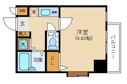 K＆W西新橋の間取り