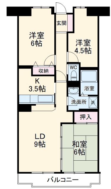 アーバン・ヒルズ２１の間取り