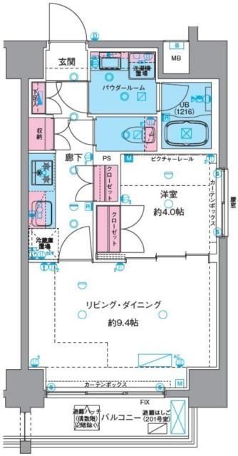 台東区今戸のマンションの間取り