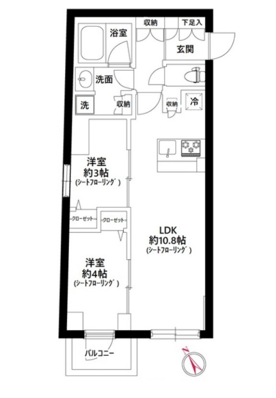 ラ・ペルラ文京小石川の間取り