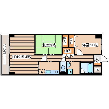 東仙台ガーデンハイツIIIの間取り