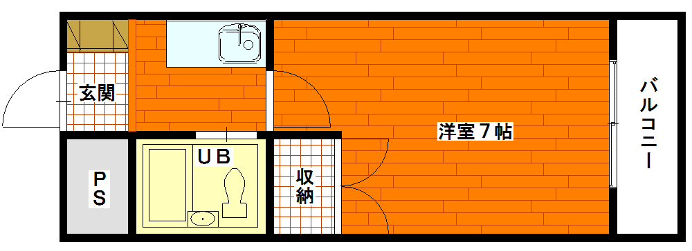 広島市中区光南のマンションの間取り