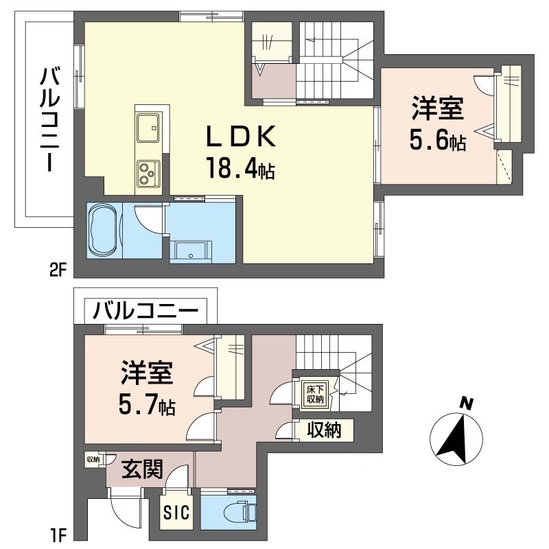 エクラージュ産盟の間取り