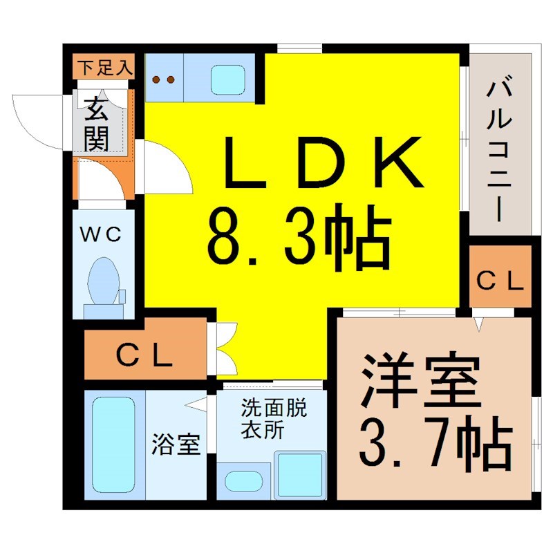 プライムパークス名駅西の間取り