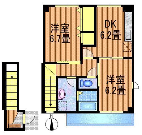 フラットシティ沖の間取り