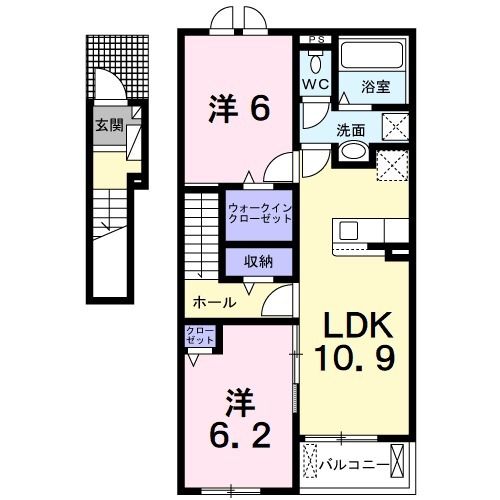 アヴニール　ラディユ　Iの間取り