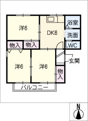 ハイツファミール御幸１の間取り