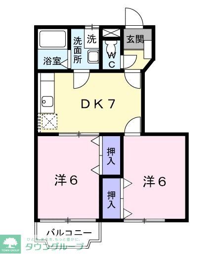 柏市逆井のアパートの間取り