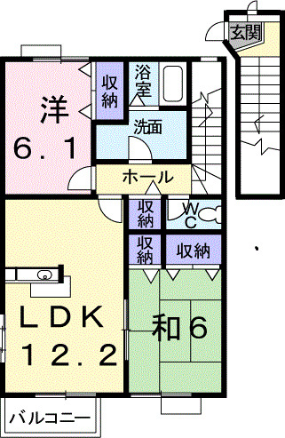 ライジングサン・クレールの間取り