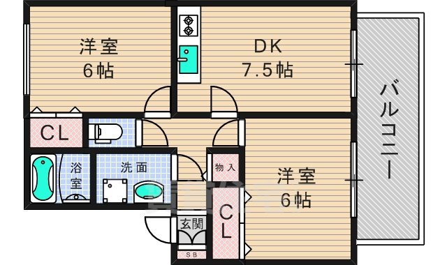 クレール山之上の間取り