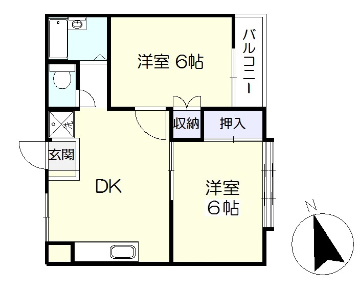 春日部ドエリングI-Bの間取り