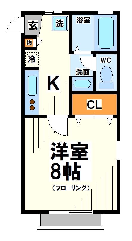 世田谷区給田のアパートの間取り