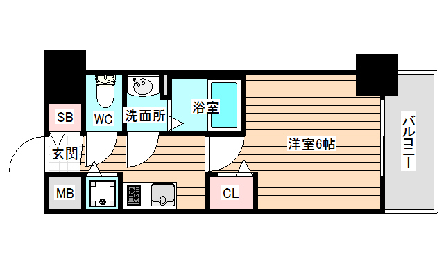 プレサンス塚本駅前の間取り