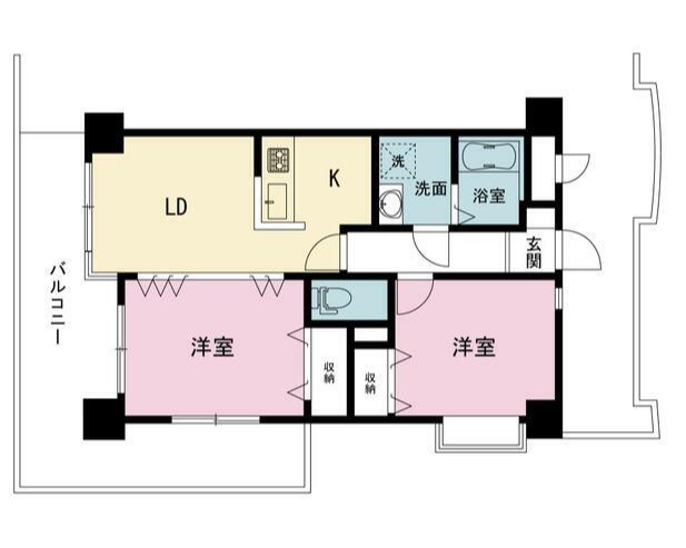 横浜市南区南太田のマンションの間取り