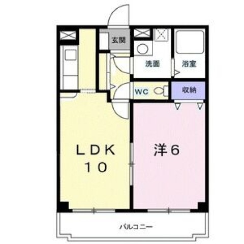 大阪市東住吉区照ケ丘矢田のマンションの間取り