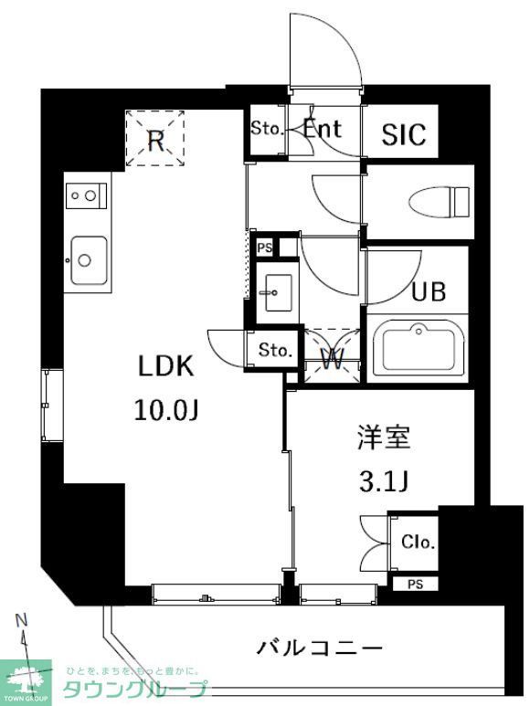 【台東区小島のマンションの間取り】