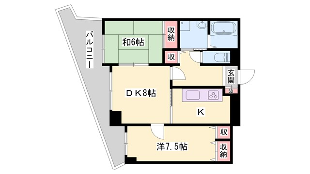 ライオンズマンション姫路の間取り