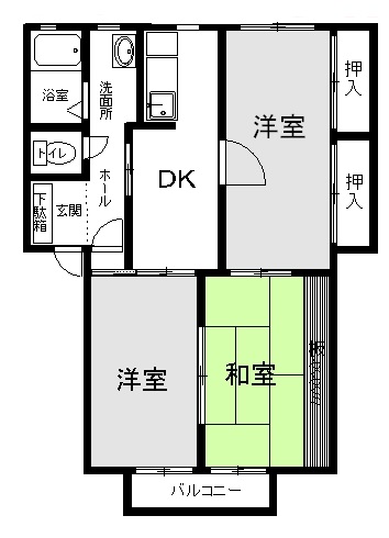 ステーションハイツAの間取り