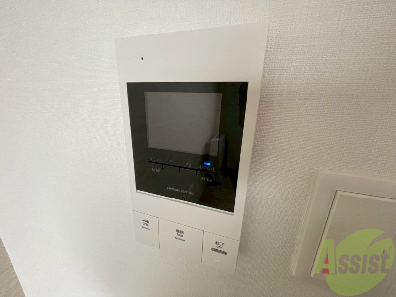 セキュリティ　モニタ付インターホンでセキュリティ面も安心です。