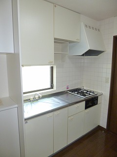 キッチン　グリル付ガス２口システムキッチン