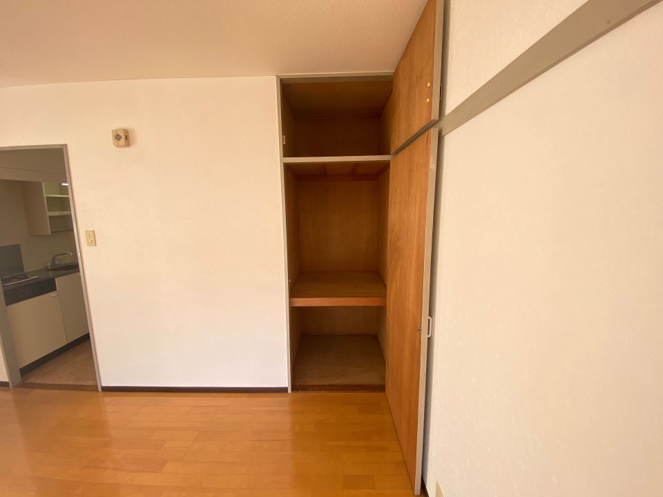 収納　上下２段収納、天袋もあります