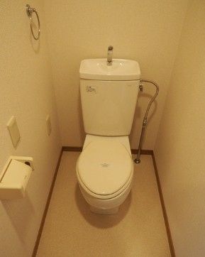 トイレ　落ち着いた色調のトイレです