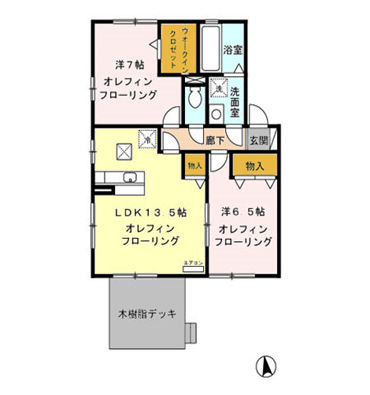 アメージングタウン　Aの間取り