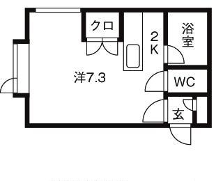 北海道札幌市東区北三十六条東１２（アパート）の賃貸物件の間取り