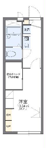 レオパレスエイムスバリーの間取り