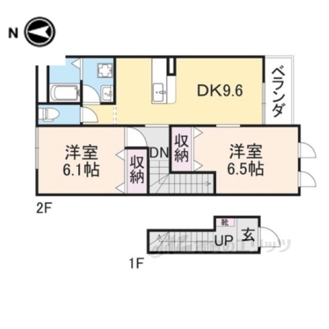 天理市小路町のアパートの間取り