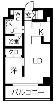 大阪市浪速区久保吉のマンションの間取り