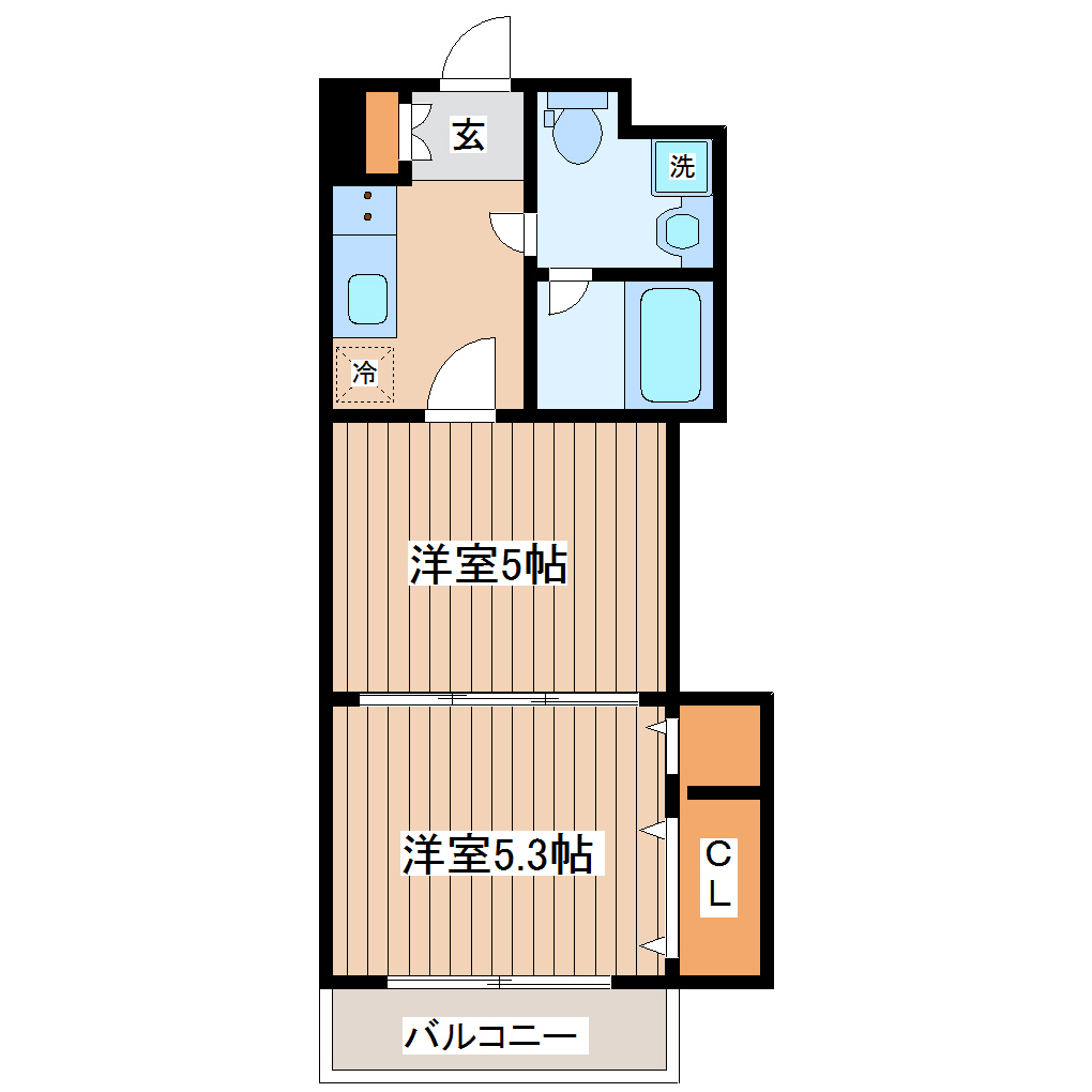 仙台市青葉区錦町のマンションの間取り