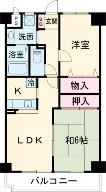 堺市堺区向陵中町のマンションの間取り