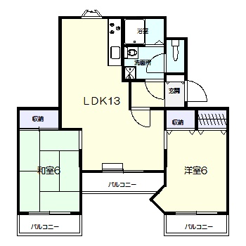 晴海コーポラスの間取り