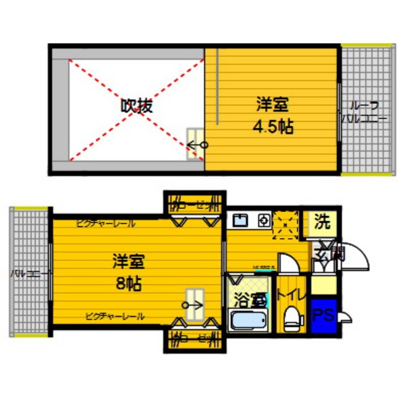 ノーブル大濠南の間取り