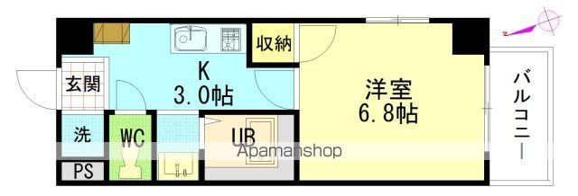 広島電鉄皆実線 比治山橋駅 徒歩6分 8階建 築27年の間取り写真