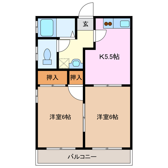 ハイマート野村B棟の間取り