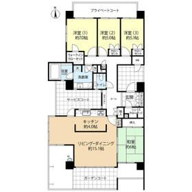 福岡市東区香椎照葉のマンションの間取り