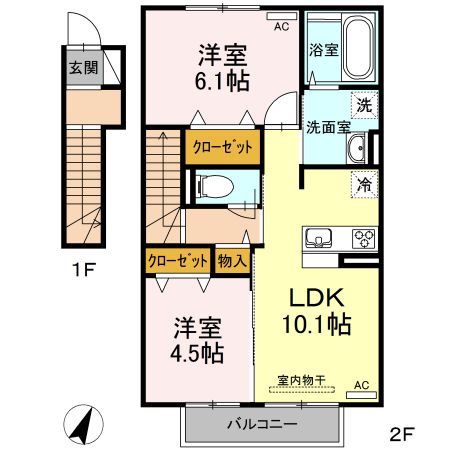 エスポワールＨＩＹＡＫＯの間取り