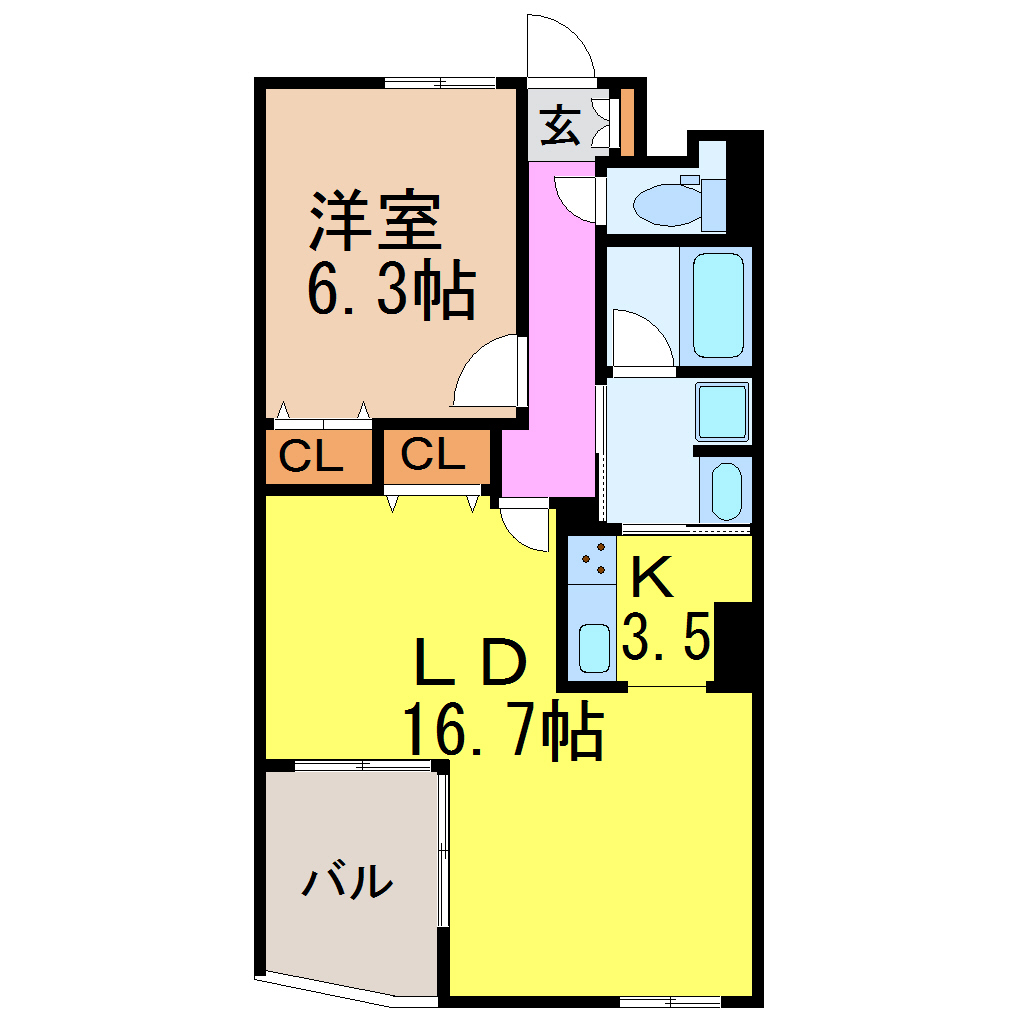 名古屋市瑞穂区瑞穂通のマンションの間取り