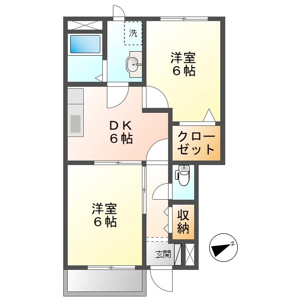 シャルマン佐久平　Ｂの間取り