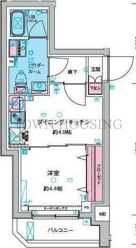 大田区北馬込のマンションの間取り