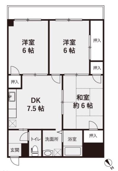 マンション川崎の間取り