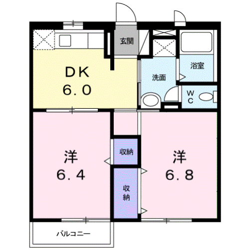 ヴァンベール千丈IIの間取り